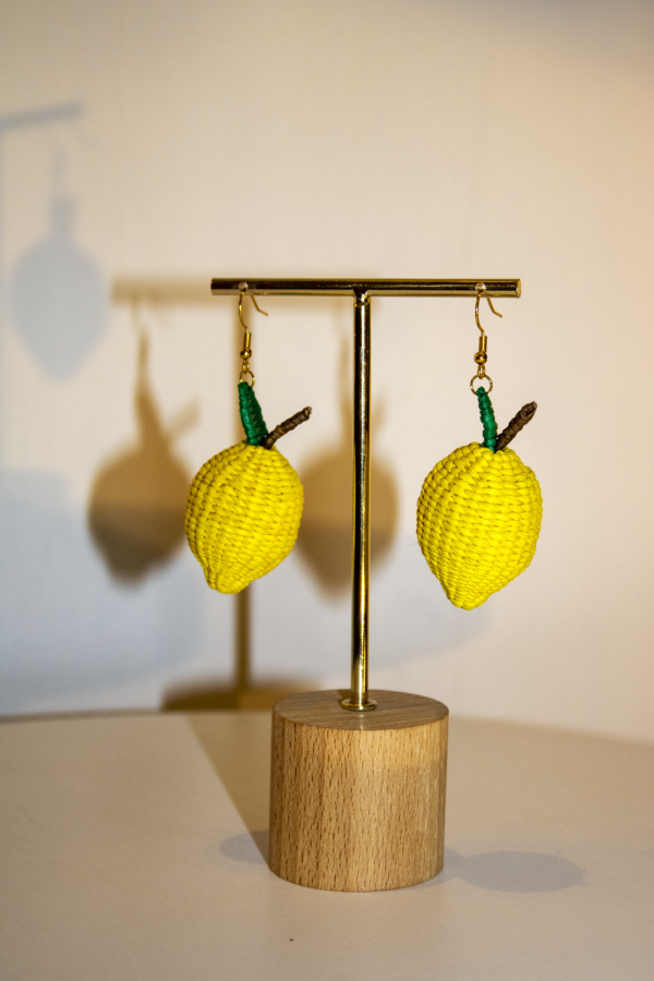 Aretes iraca Limón